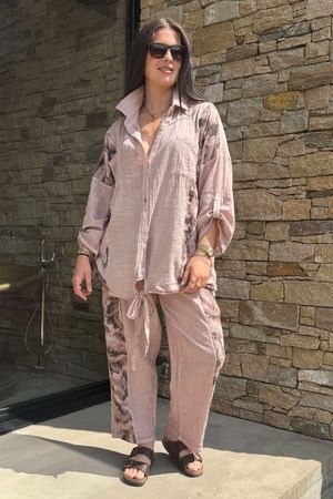 Wild Shores Pure Cotton Fossil Shirt Washed Wild Rose /17 
